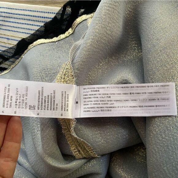 Abercrombie & Fitch black and gold sleeveless dress size medium - Picture 6 of 16